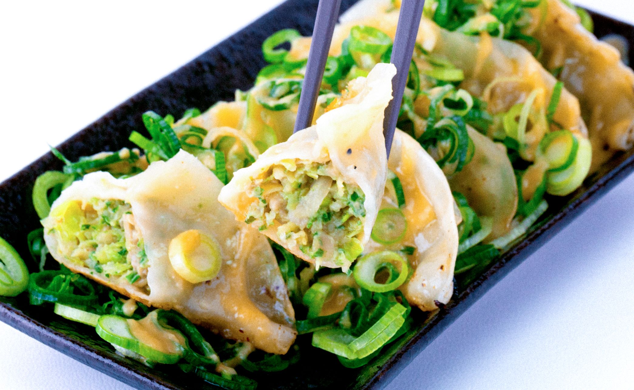 白酢味噌仕立ての九条ねぎだく京餃子(ミヤコパンダ)